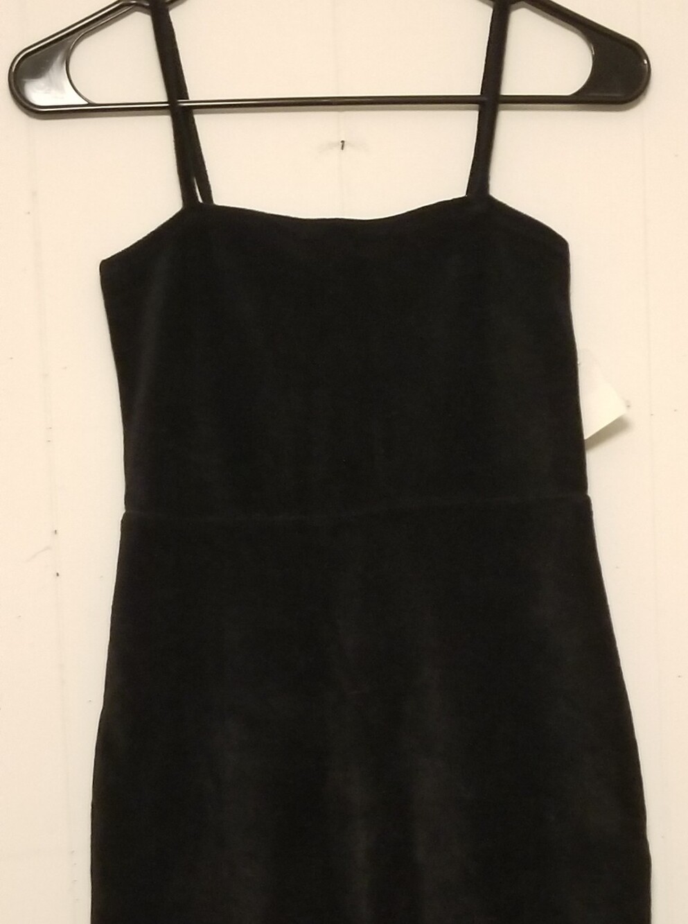 Forever 21 Black Velvet Mini Dress with Spaghetti Straps Womens Size S